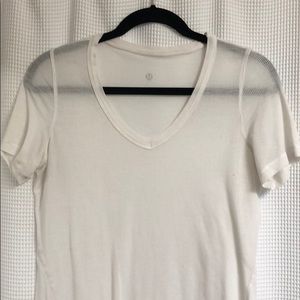 lululemon white short sleeve burnout tech shirt